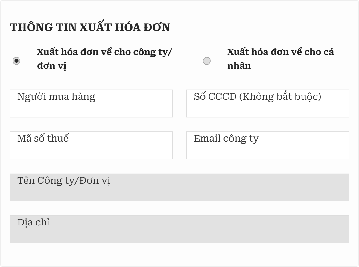 cách mua gói AI: xuất hóa đơn VAT cho công ty đơn vị