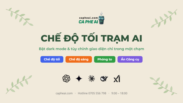 Ảnh bìa hướng dẫn bật chế độ tối Trạm AI