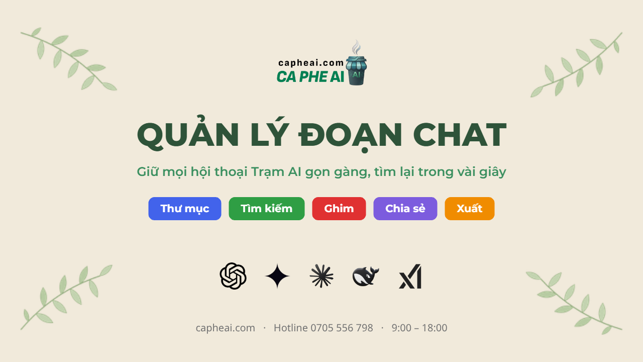 Quản Lý Đoạn Chat Trạm AI: Cách Sắp Xếp, Tìm, Ghim Và Chia Sẻ