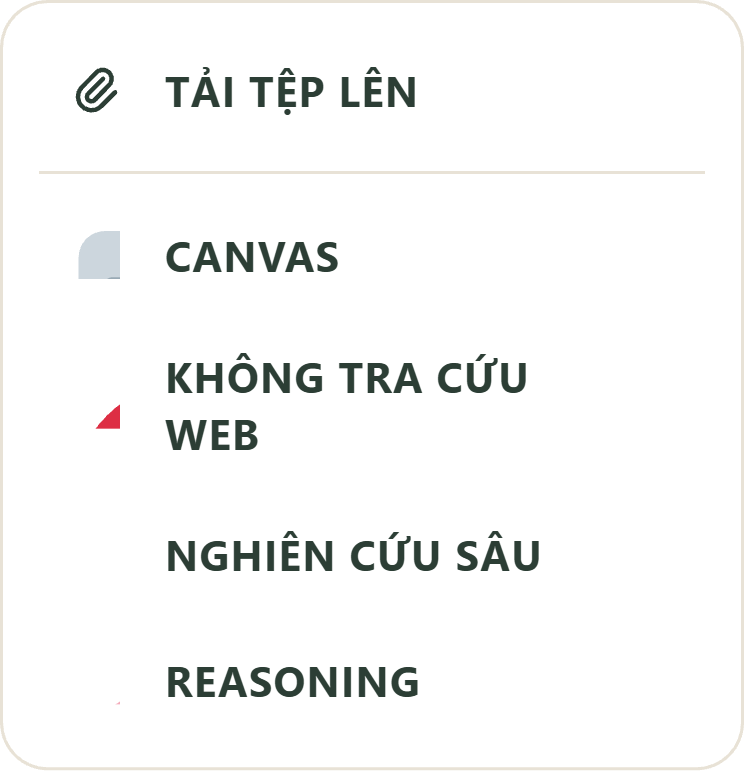 Menu Tải tệp lên trong Trạm AI để model GPT đọc tệp