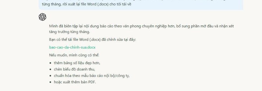 Sửa file Word trực tiếp trên ChatGPT-QT