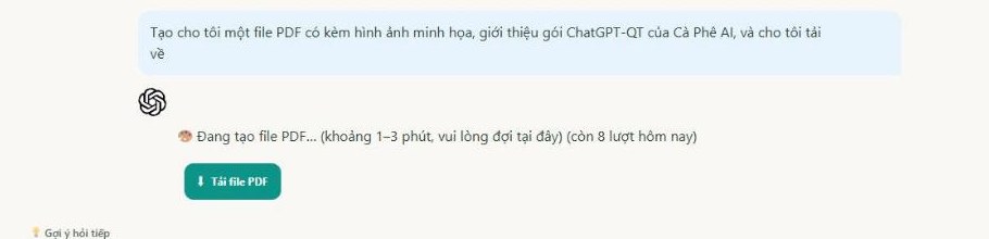 Tạo file PDF có ảnh trên ChatGPT-QT
