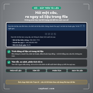 Hoi dap tren tai lieu PDF Word Excel voi goi Tram Tai Lieu tren Tram AI - trich so lieu tom tat phan tich - Ca Phe AI